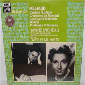 Darius Milhaud, Janine Micheau, Orchestre De La Société Des Concerts Du Con ...