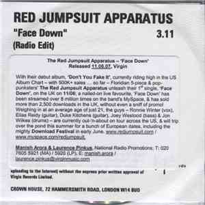 Red Jumpsuit Apparatus - Face Down