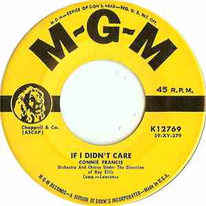 Connie Francis - If I Didn't Care / Toward The End Of The Day