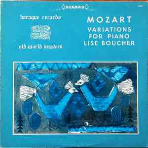 Wolfgang Amadeus Mozart, Lise Boucher - Mozart Variations For Piano