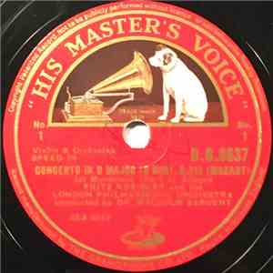 Fritz Kreisler And The London Philharmonic Orchestra Conducted By Dr. Malco ...