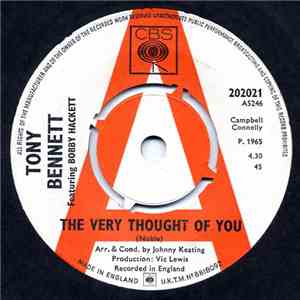Tony Bennett Featuring Bobby Hackett - The Very Thought Of You