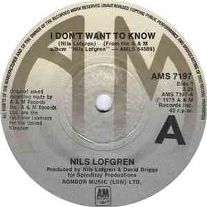 Nils Lofgren - I Don't Want To Know