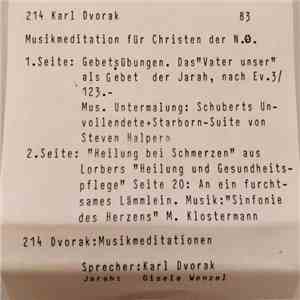 Karl Dvorak  - Musikmeditation Für Christen Der N.O.