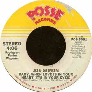 Joe Simon - Baby, When Love Is In Your Heart (It's In Your Eyes) / Are We B ...