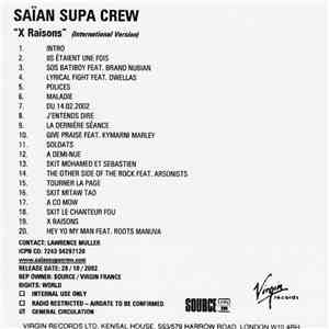 Saïan Supa Crew - X Raisons (International Version)