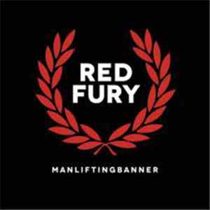 Man Lifting Banner - Red Fury