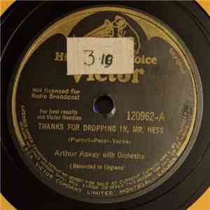 Arthur Askey - Thanks For Dropping In, Mr. Hess / The Stuttering Sergeant