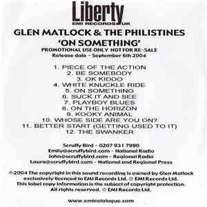 Glen Matlock & The Philistines - On Something