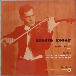 Brahms - Leonid Kogan, Andrei Mitnik - Sonata N° 1 In G Major Op. 78 / Sona ...