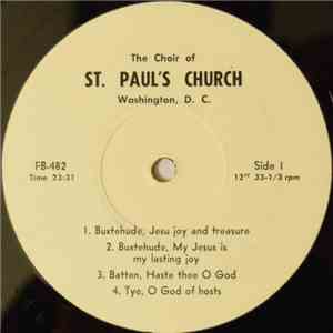 The Choir Of St. Paul's Church Washington D.C. - The Choir Of St. Paul's Ch ...