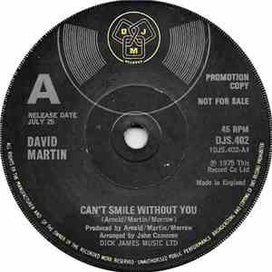 David Martin  - Can't Smile Without You