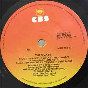 The O'Jays - What Am I Waiting For / Give The People What They Want