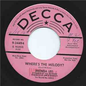 Brenda Lee - Where's The Melody?