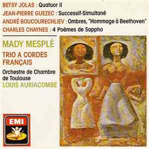 Mady Mesplé, Trio A Cordes Français, Orchestre De Chambre De Toulouse, Loui ...