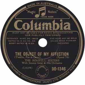 The Boswell Sisters With Jimmie Grier & His Orchestra - The Object Of My Af ...