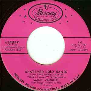 Sarah Vaughan - Whatever Lola Wants / Make Yourself Comfortable